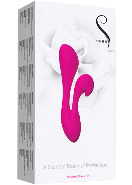 The Swan Silhouette - Dual Vibrator - Rechargeable - Pink - Image 8