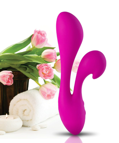 The Swan Silhouette - Dual Vibrator - Rechargeable - Pink - Image 4