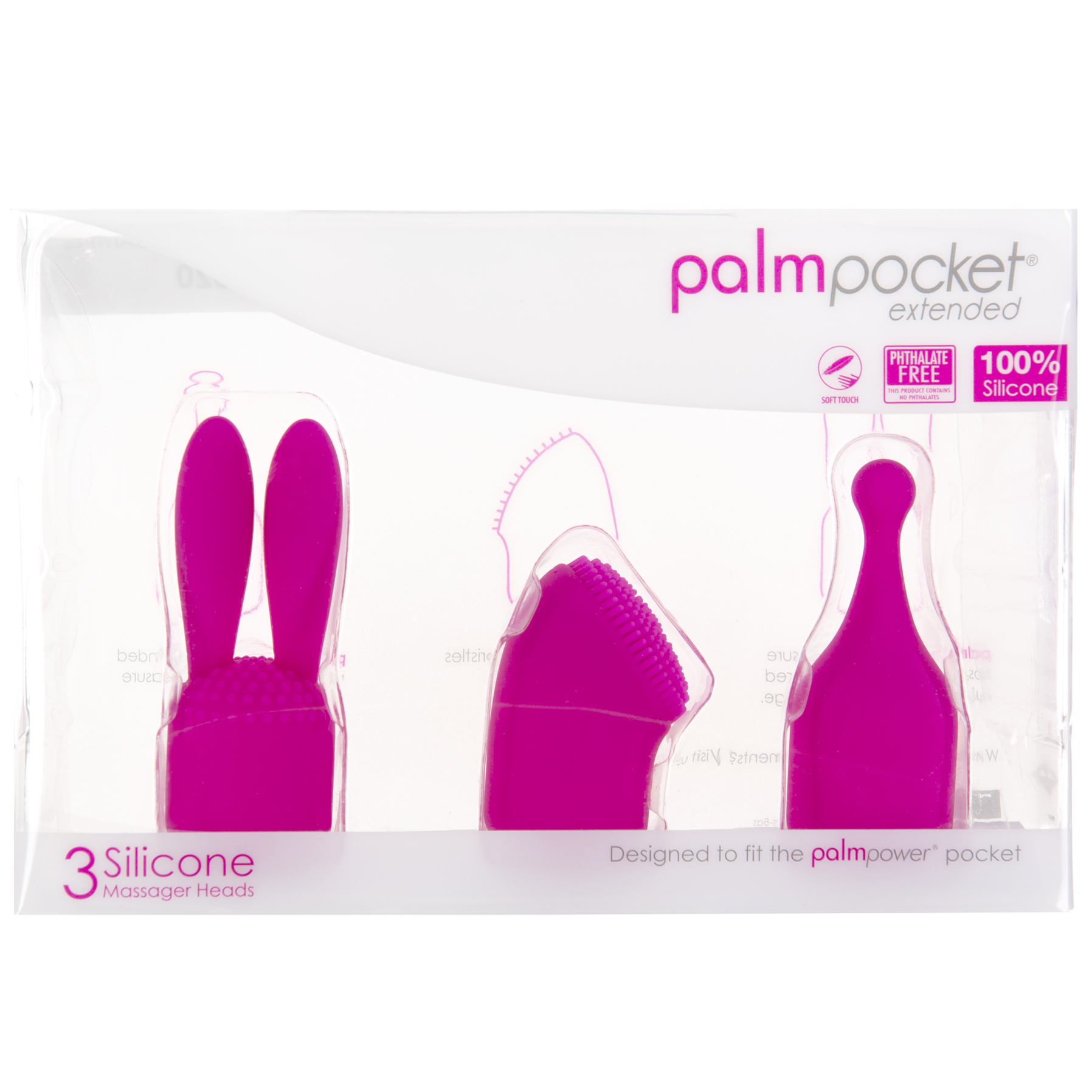 BMS - PalmPocket Extended – Silicone Massage Heads – For Use with PalmPower Pock - Image 3