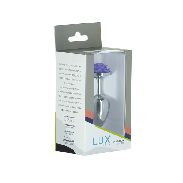 BMS –LUX active® – 3" Rose Anal Plug – Purple - Sma - Image 2
