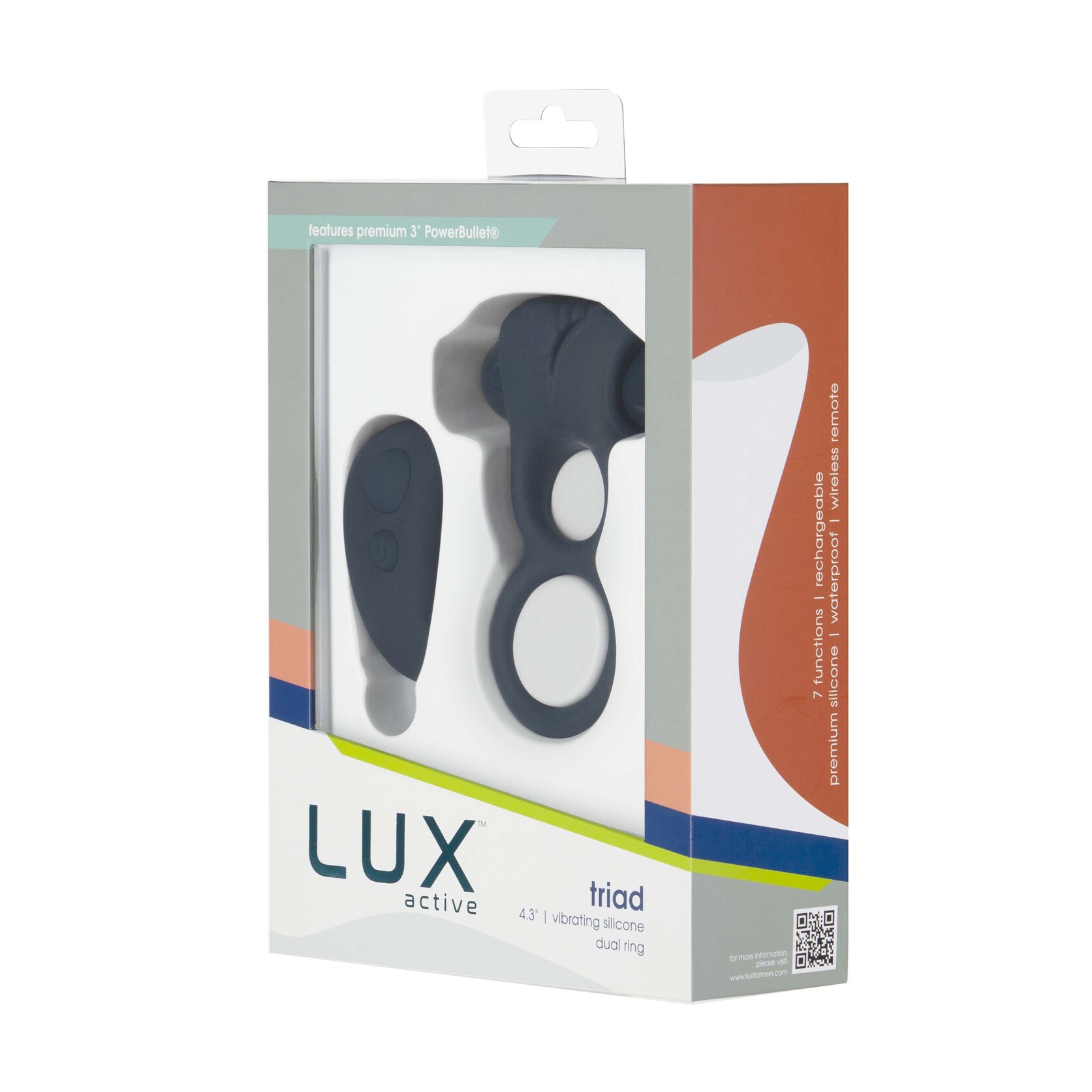 BMS – LUX active® – Triad – 4.5" Vibrating Dual Cock Ring – Remote Included - Image 10