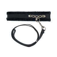 Punishment - Crystal Collar & Leash – Black - Image 4