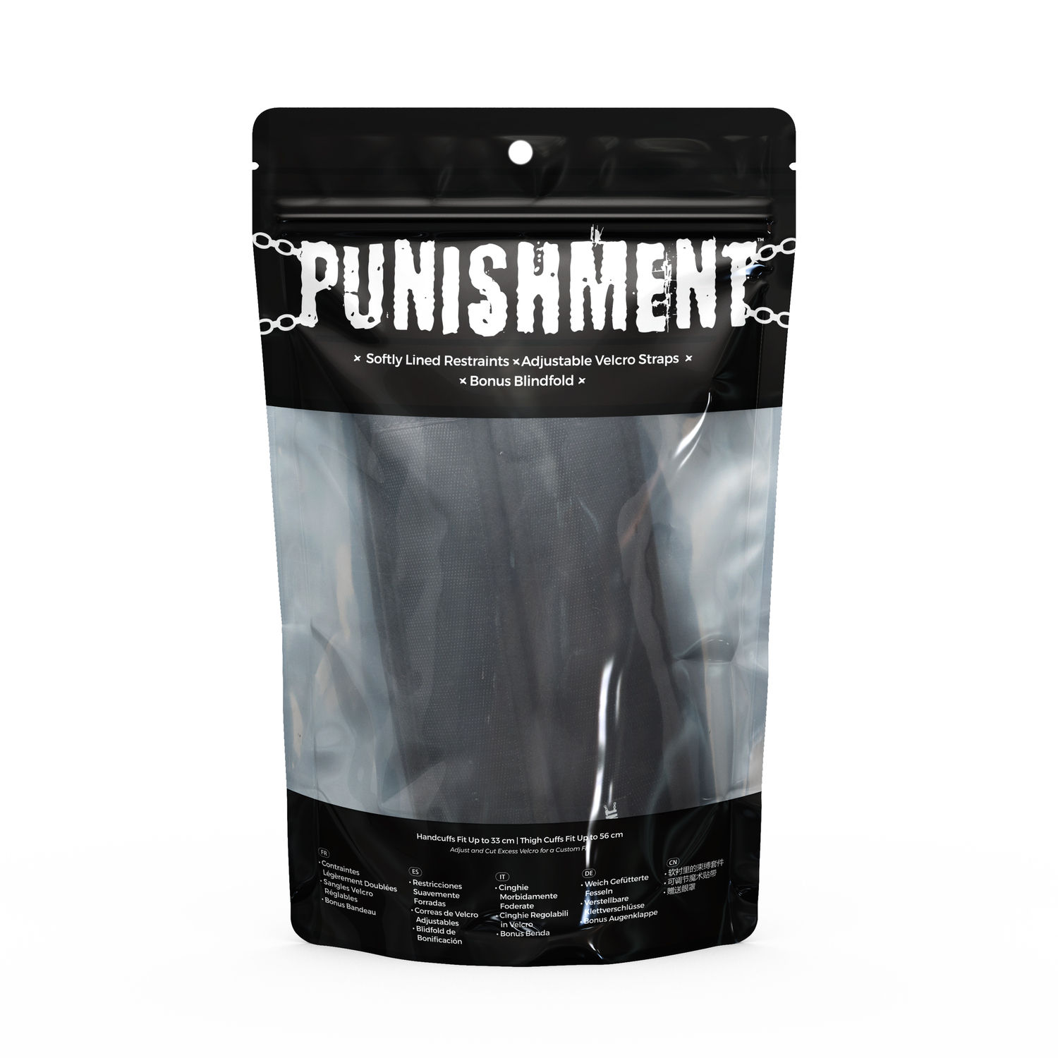 Punishment - Thigh to Wrist Restraints – Black - Image 3