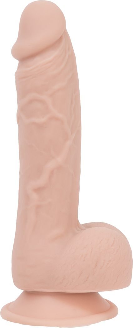 Addiction Mark 7.5" Dildo With Balls with Bullet - Beige