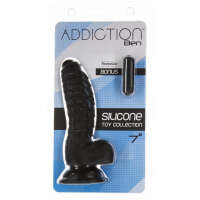 Addiction Ben 7" Dildo With Balls - Black - Image 6