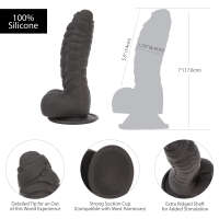 Addiction Ben 7" Dildo With Balls - Black - Image 5