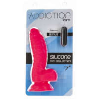 Addiction Tom 7" Dildo With Balls - Pink - Image 6