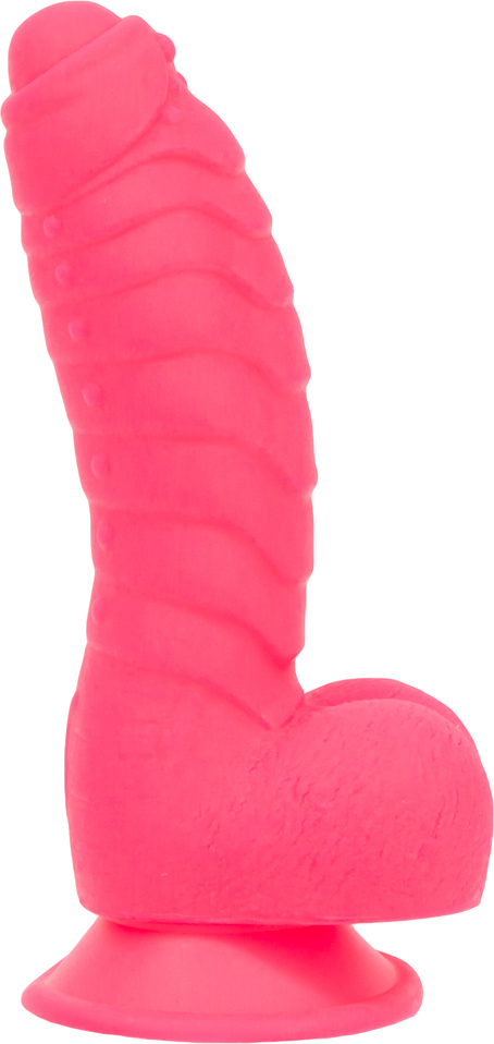 Addiction Tom 7" Dildo With Balls - Pink - Image 7