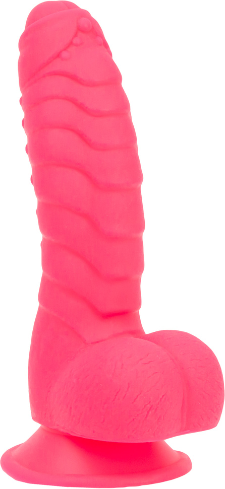 Addiction Tom 7" Dildo With Balls - Pink