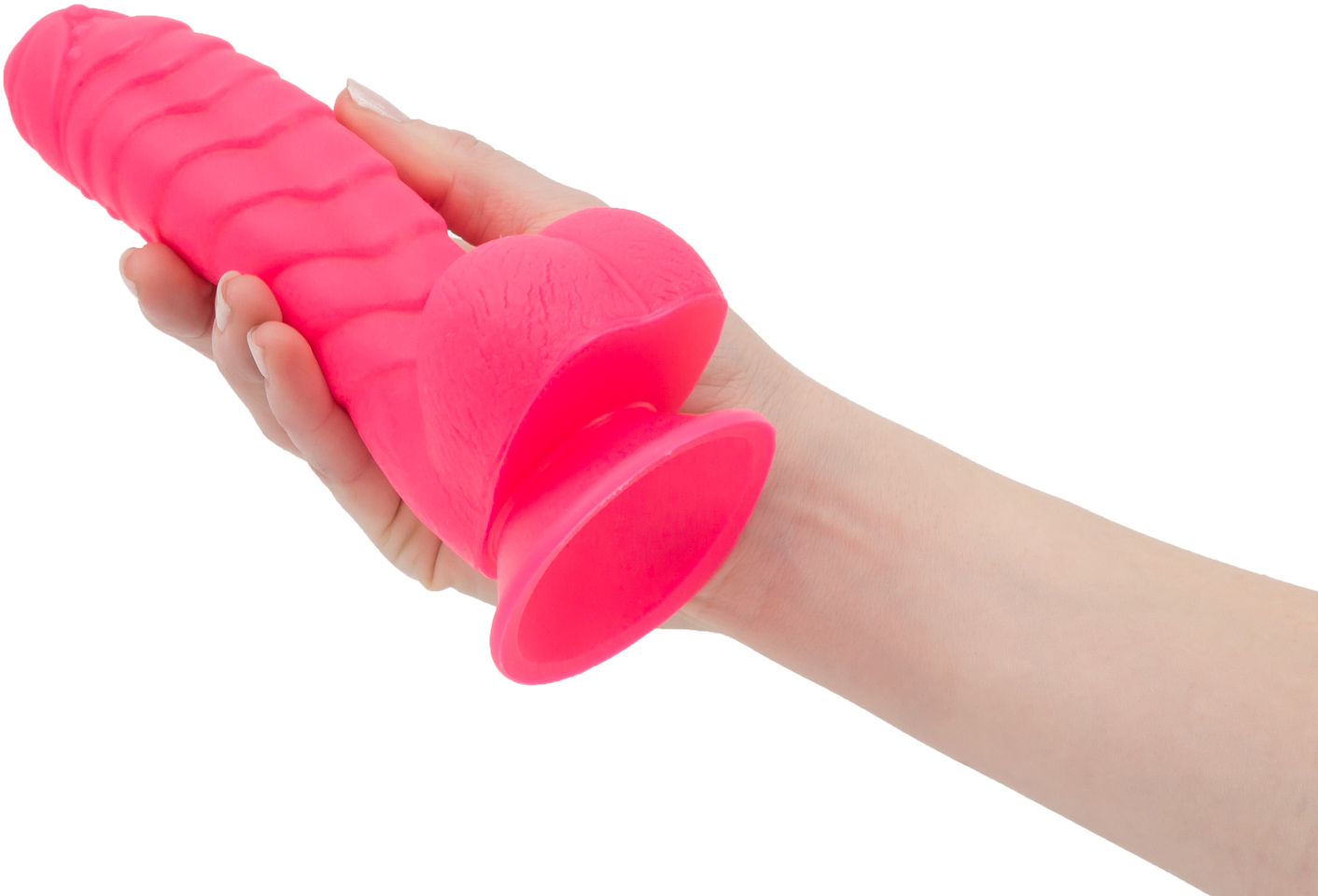 Addiction Tom 7" Dildo With Balls - Pink - Image 4