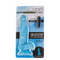 Addiction Luke 7.5" Glow-in-the-Dark Dildo With Balls - Blue - Image 7
