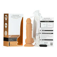 Naked Addiction 8" Silicone Dual Density Dildo – Caramel - Image 16
