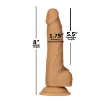 Naked Addiction 8" Silicone Dual Density Dildo – Caramel - Image 13