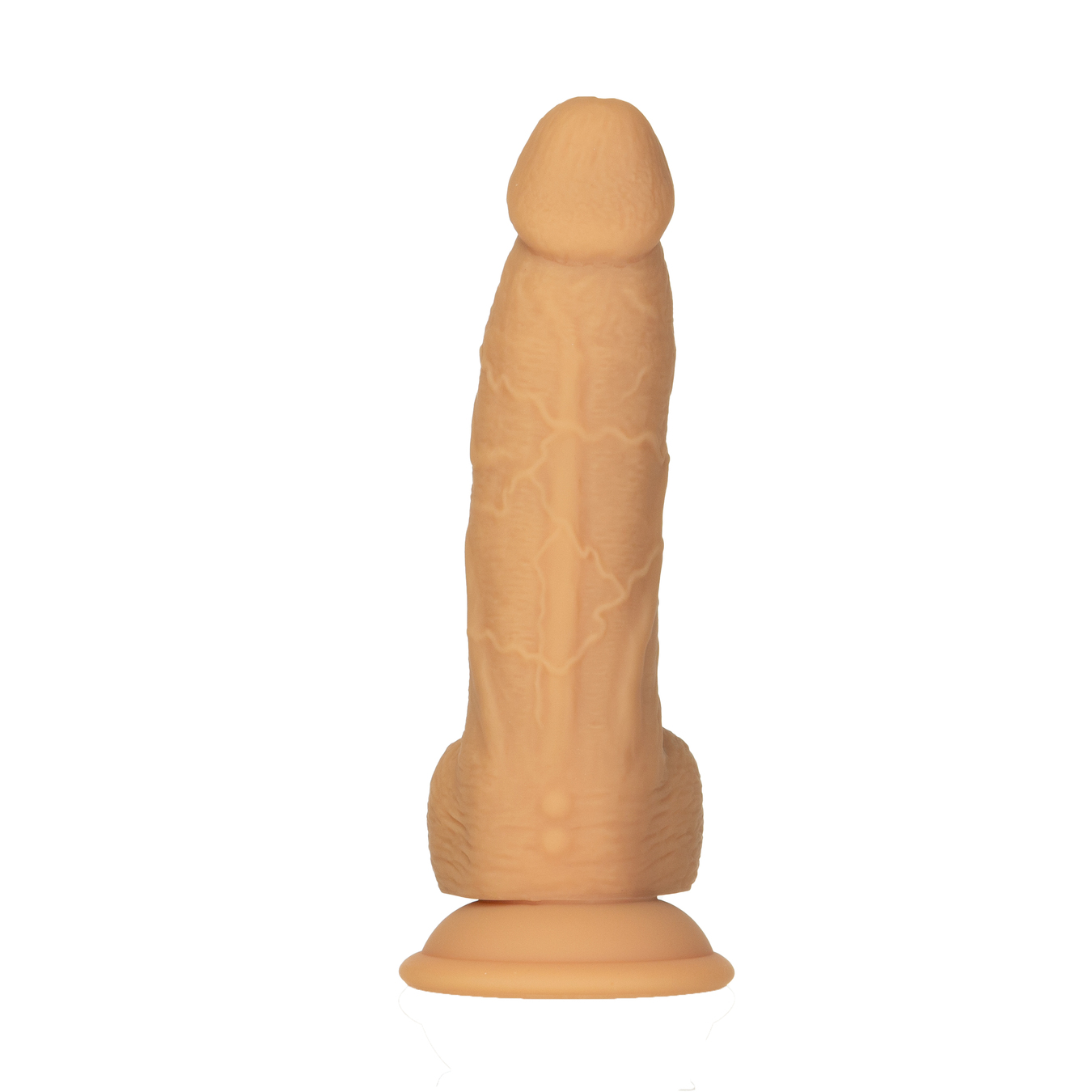 Naked Addiction 8" Rotating & Vibrating Dildo with Remote – Caramel - Image 6