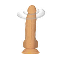 Naked Addiction 8" Rotating & Vibrating Dildo with Remote – Caramel - Image 7