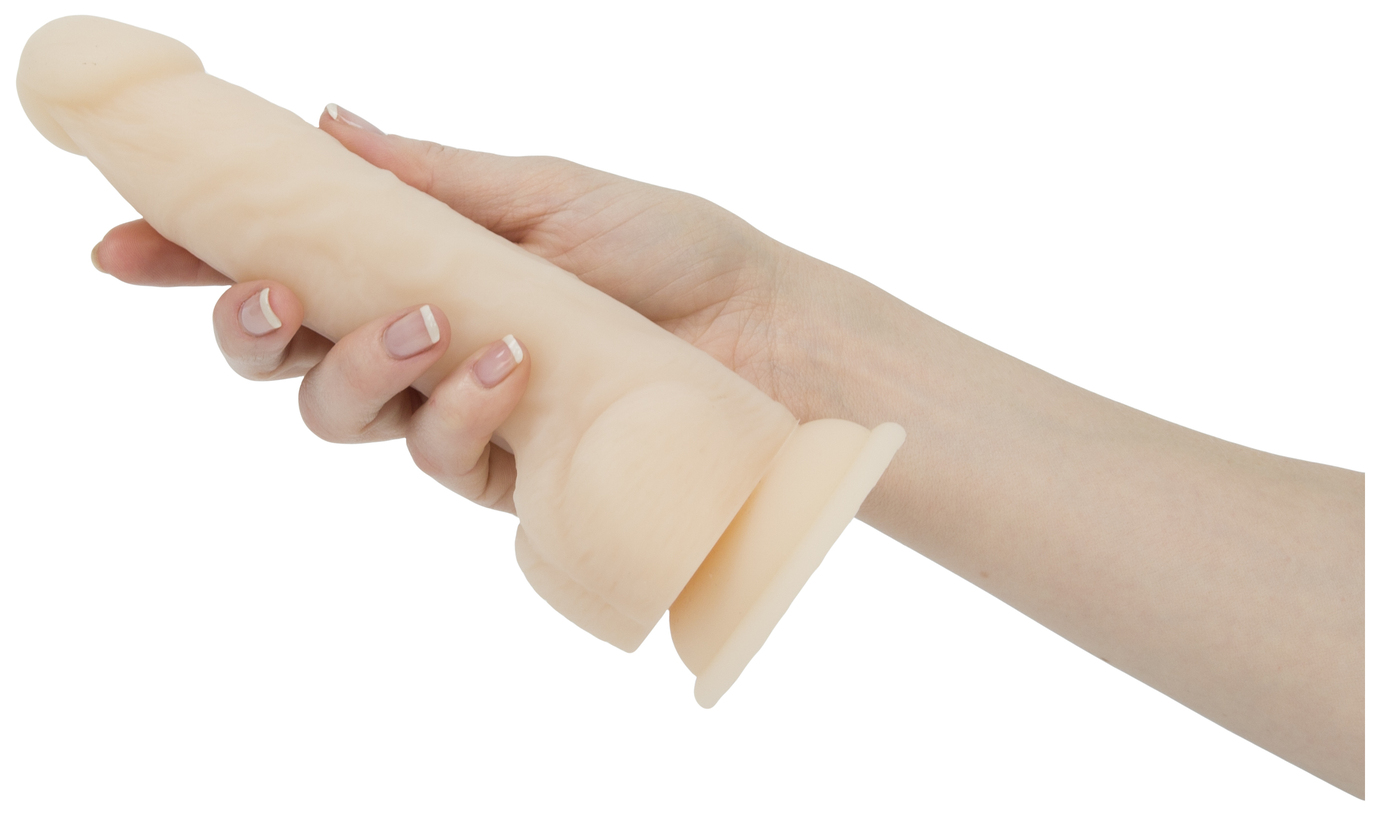 Naked Addiction 8" Rotating & Vibrating Dildo with Remote – Vanilla - Image 4