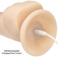 Naked Addiction 8" Rotating & Vibrating Dildo with Remote – Vanilla - Image 8