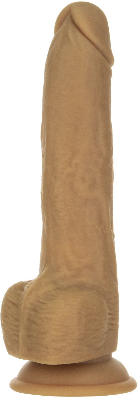 Naked Addiction 9” Thrusting Dong with Remote - Caramel - Image 4
