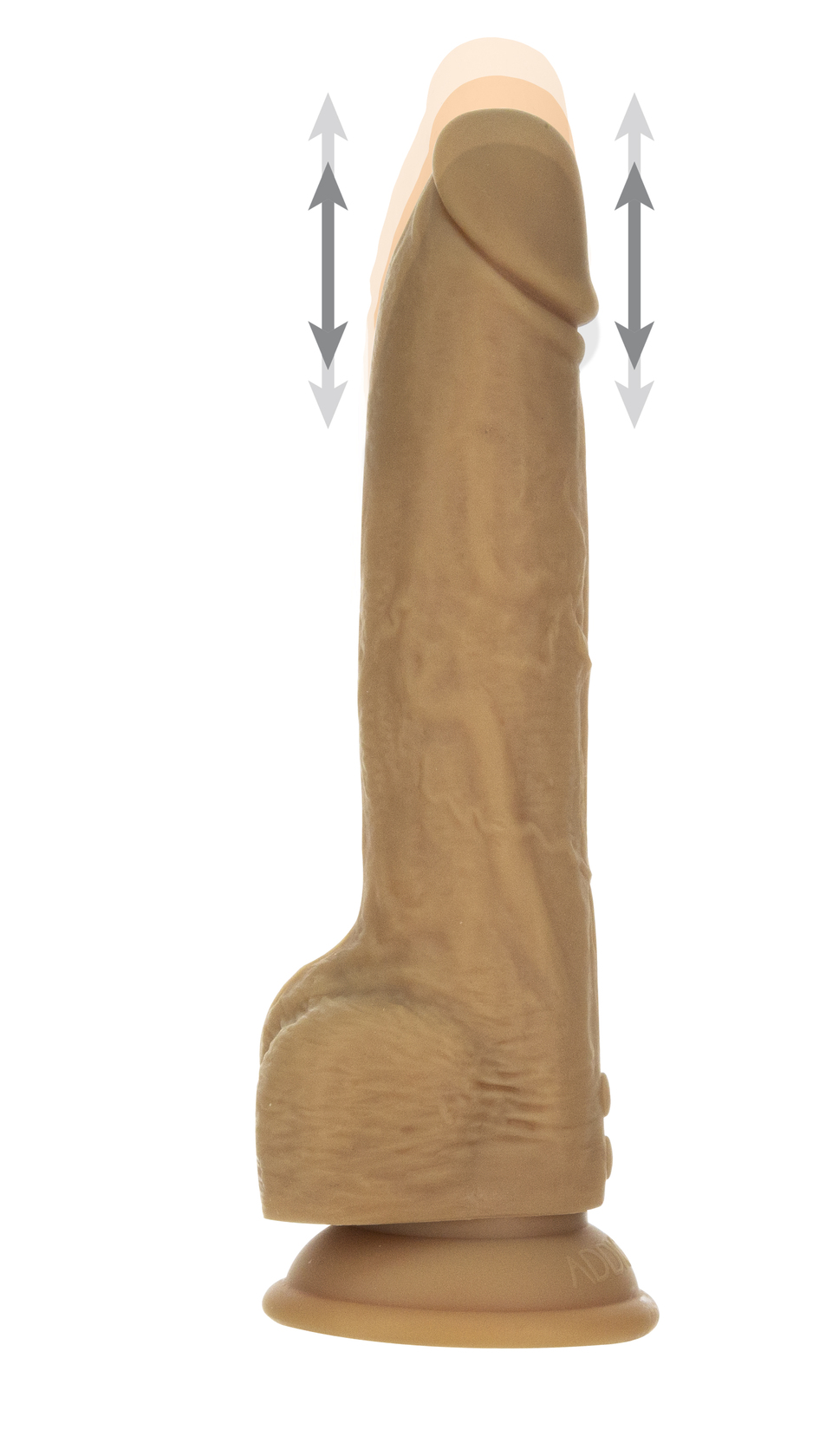 Naked Addiction 9” Thrusting Dong with Remote - Caramel - Image 2