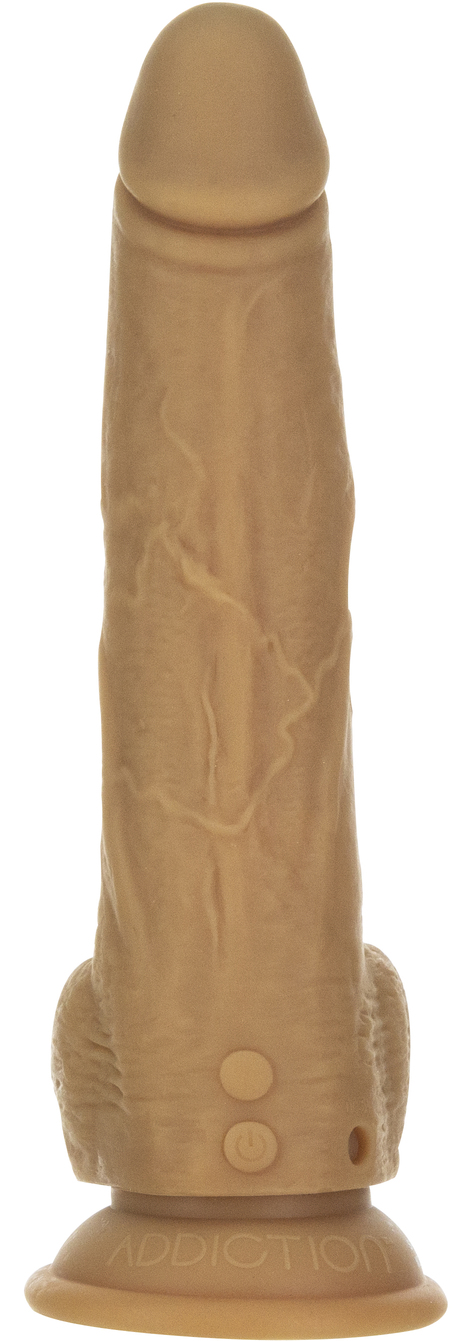 Naked Addiction 9” Thrusting Dong with Remote - Caramel - Image 6