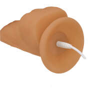 Naked Addiction 8" Rotating & Vibrating Dildo with Remote – Caramel - Image 2