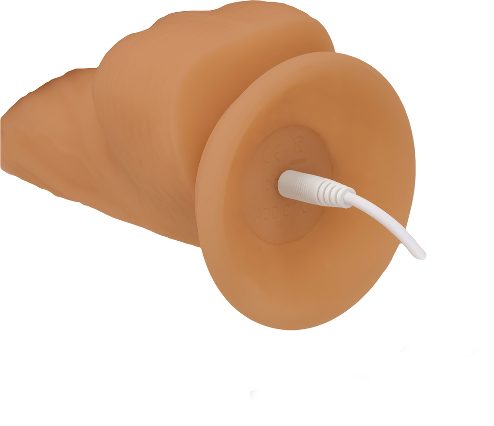 Naked Addiction 8" Rotating & Vibrating Dildo with Remote – Caramel - Image 2